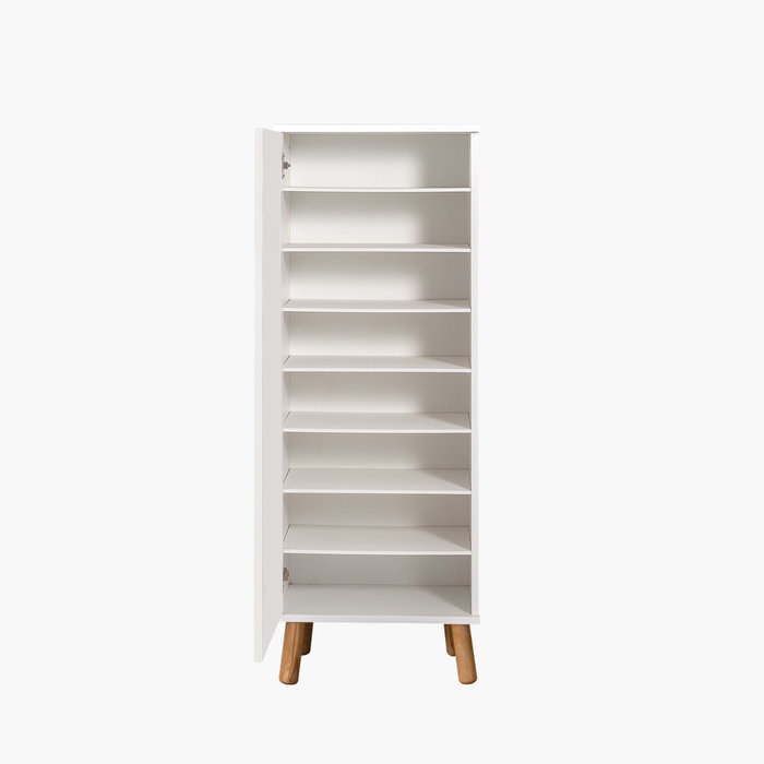 Hanah Home B 946 Zapatero Blanco, Mueble Organizador de Calzado con Estantes, Diseño Moderno, 50x135x38cm